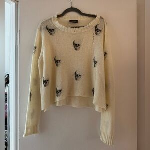 Wooden Ships Ivory Skull Sweater
